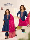 Taj Mahal Vol 10 By Blue Hills Roman Silk Kurti With Bottom Dupatta Bulk Orders In India